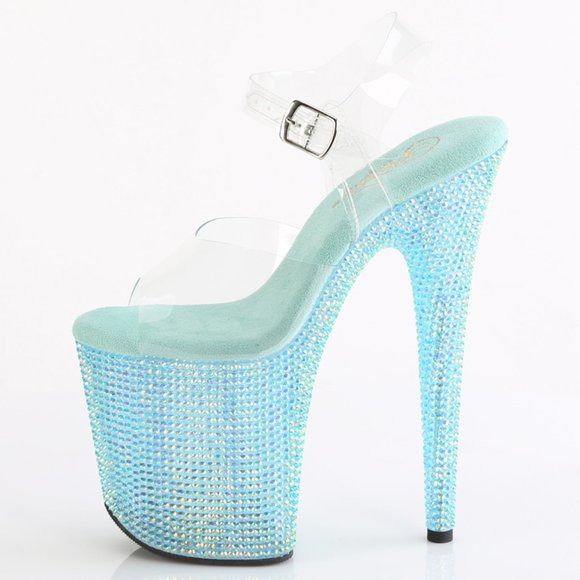 Platform Rhinestone High Heel Shoes - Picture 1 of 5